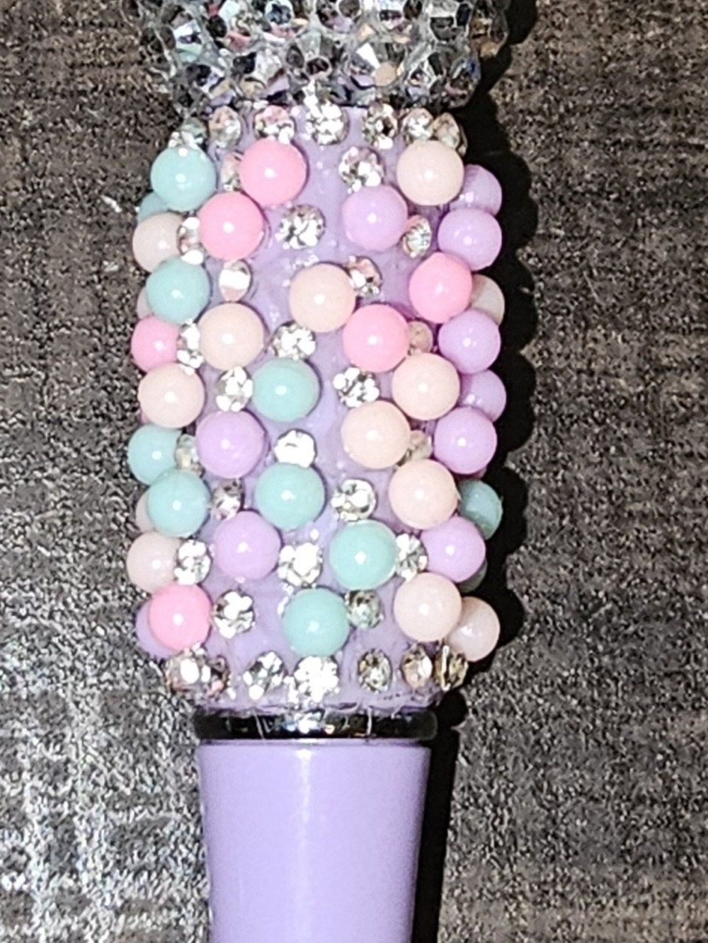 Handcrafted Pastel Rhinestone Beaded Pen - Picture 4 of 4